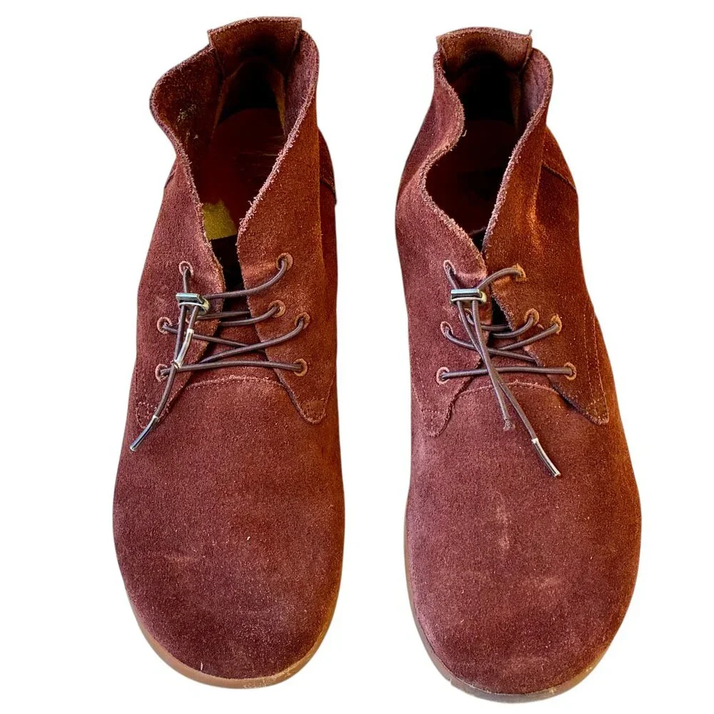 John Fluevog Earth Angel Budapest Brown Suede Chukka Boots Mens Size 13